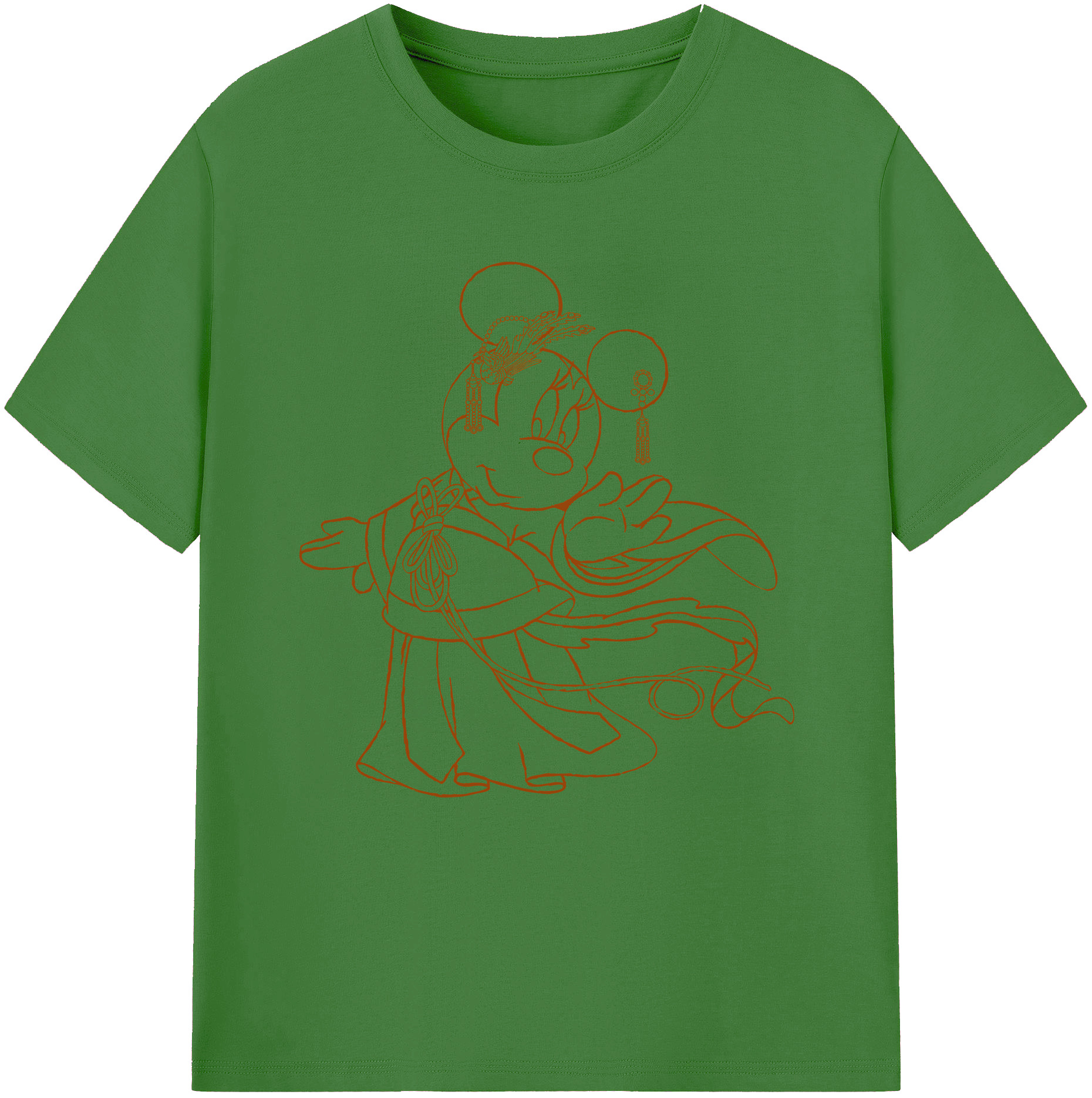 （画像用） ミッキーマウス Mickey Mouse レディースカジュアルプリントTシャツ（綿100％）